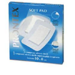 GARZA COMPRESSA PRONTEX SOFT PAD 10X8 CM 6 PEZZI (5 TNT + 1 IMPERMEABILE AQUA PAD) - Newepa Srl