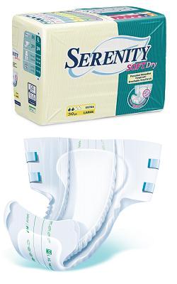 PANNOLONE PER INCONTINENZA SERENITY SOFTDRY FORMATO MAXI TAGLIA MEDIUM 15 PEZZI - Newepa Srl