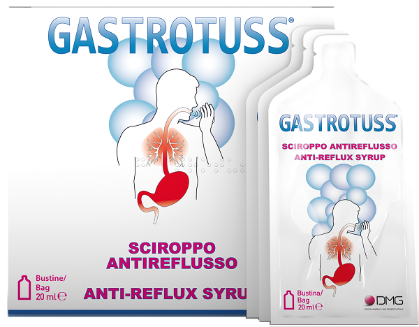 SCIROPPO ANTIREFLUSSO GASTROTUSS 25 BUSTINE MONODOSE 20 ML - Newepa Srl