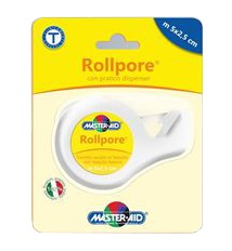 CEROTTO IN ROCCHETTO MASTER-AID ROLLPORE TESSUTO NON TESSUTO CON DISPENSER 2,5CM X 5 M - Newepa Srl