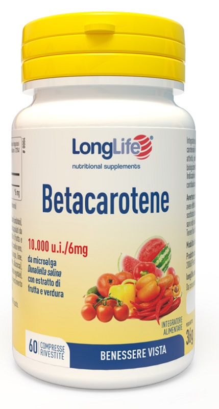 LONGLIFE BETACAROTENE 60 COMPRESSE - Newepa Srl