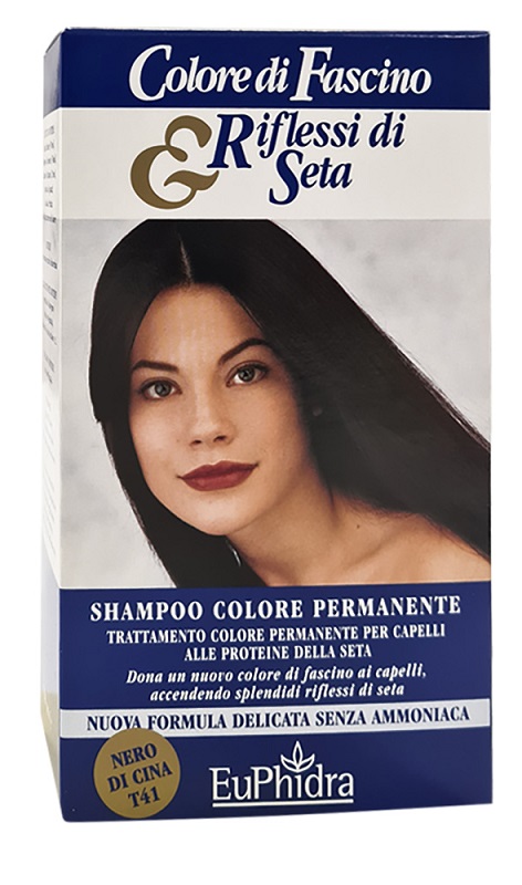 EUPHIDRA COLORE DI FASCINO & RIFLESSI DI SETA SHAMPOO COLORE PERMANENTE 41 NERO DI CINA 120 ML - Newepa Srl