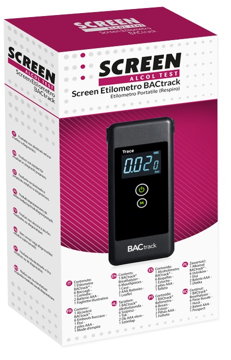 SCREEN ALCOL TEST SCREEN ETILOMETRO BACTRACK - Newepa Srl