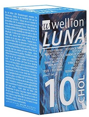 WELLION LUNA 10 STRIPS STRISCE PER MISURAZIONE COLESTEROLO - Newepa Srl