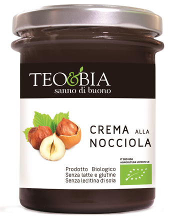 TEO&BIA-CREMA ALLA NOCCIOLA BIO SENZA LATTE 212 G - Newepa Srl