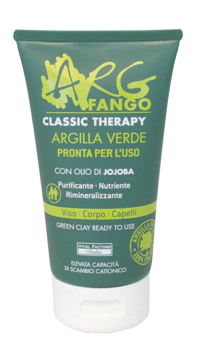 ARGFANGO CLASSIC THERAPY ARGILLA VERDE PRONTA PER L'USO PER VISO CORPO E CAPELLI 150 ML - Newepa Srl