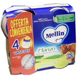 MELLIN OMOGENEIZZATO MANZO 4X80 G - Newepa Srl