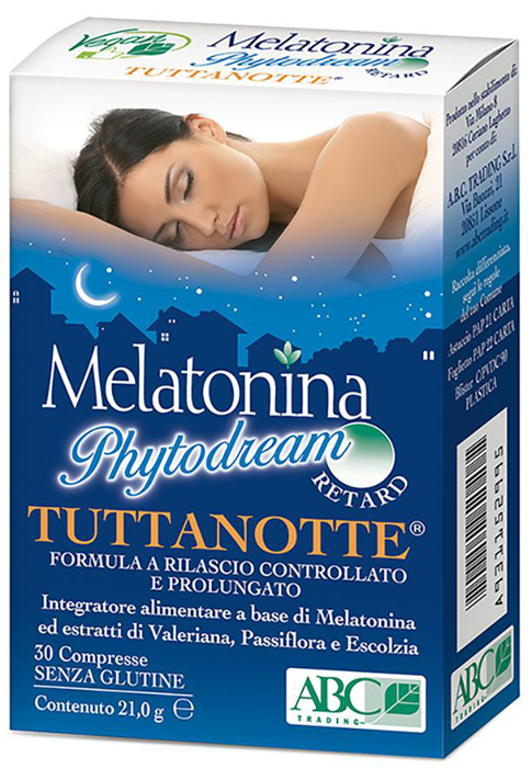 MELATONINA PHYTODREAM TUTTANOTTE RETARD 30 COMPRESSE - Newepa Srl
