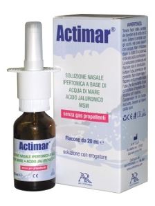ACTIMAR SOLUZIONE NASALE SPRAY SALINA 3% CON ACIDO IALURONICO + MSM 20 ML CON EROGATORE - Newepa Srl