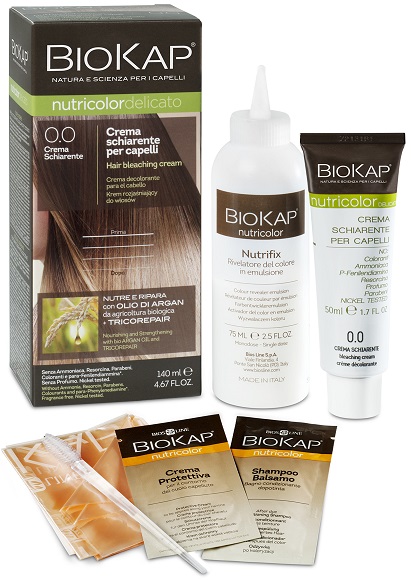 BIOKAP NUTRICOLOR 0,0 NEW CREMA SCHIARENTE TINTA TUBO + FLACONE - Newepa Srl