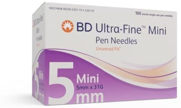AGO PER PENNA DA INSULINA THINWALL BD GAUGE 31 5 MM 100 PEZZI - Newepa Srl