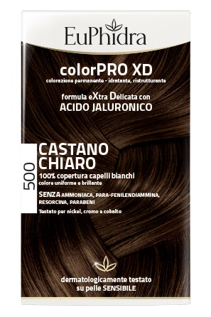 EUPHIDRA COLORPRO XD 500 CAST CHIARO GEL COLORANTE CAPELLI IN FLACONE + ATTIVANTE + BALSAMO + GUANTI - Newepa Srl