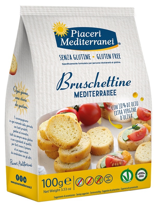 PIACERI MEDITERRANEI BRUSCHETTINE 100 G - Newepa Srl
