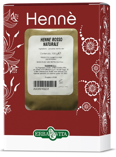 HENNE COLORANTE CAPELLI ROSSO NATURALE 100 G - Newepa Srl