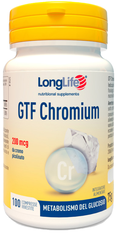 LONGLIFE GTF CHROMIUM 100 COMPRESSE RIVESTITE - Newepa Srl