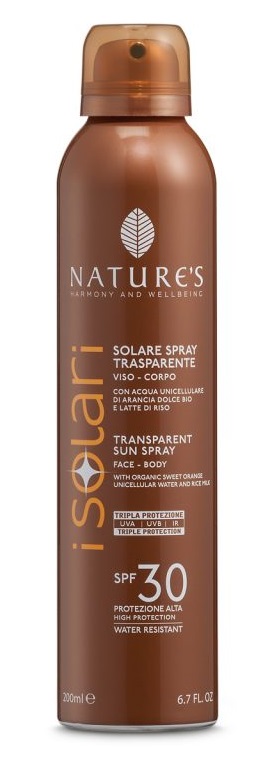 NATURE'S I SOLARI SPRAY TRASPARENTE SPF30 200 ML - Newepa Srl