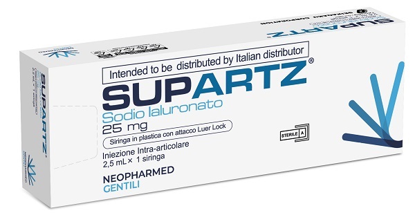 SIRINGA PRERIEMPITA INTRA-ARTICOLARE SUPARTZ ACIDO IALURONICO 25 MG 2,5 ML 1 PEZZO - Newepa Srl