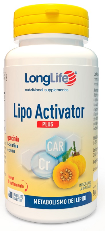 LONGLIFE LIPO ACTIVATOR PLUS 60 TAVOLETTE RIVESTITE DA 1,6 G - Newepa Srl