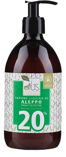 ALUS OLIVE & LAUREL SAPONE LIQUIDO DI ALEPPO 20% 500 ML - Newepa Srl