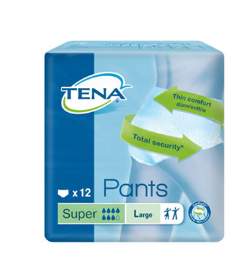 PANNOLONE PULL UP TENA PANTS SUPER TAGLIA LARGE 12 PEZZI - Newepa Srl