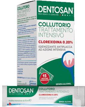 DENTOSAN COLLUTORIO MONODOSE INTENSIVO 0,20% 15 BUSTINE DA 10 ML - Newepa Srl