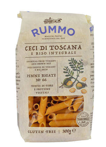 RUMMO PENNE RIGATE N 66 CECI DI TOSCANA E RISO INTEGRALE 300 G - Newepa Srl