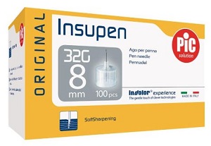 AGO PER PENNA PIC INSUPEN ORIGINAL GAUGE 32X8 MM 100 PEZZI - Newepa Srl