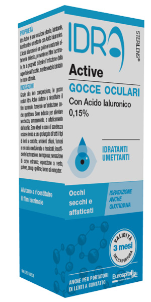 GOCCE OCULARI STERILENS IDRA ACTIVE 10 ML CON ACIDO IALURONICO 0,15% - Newepa Srl