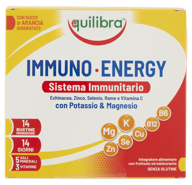 IMMUNO ENERGY SISTEMA IMMUNITARIO POTASSIO & MAGNESIO 14 BUSTINE MONODOSE - Newepa Srl