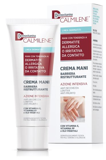 DERMOVITAMINA CALMILENE CREMA MANI BARRIERA RISTRUTTURANTE AZIONE INTENSIVA PER DERMATITE ALLERGICA O IRRITATIVA DA CONTATTO 75 ML - Newepa Srl
