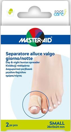 DIVARICATORE ALLUCE GIORNO/NOTTE MASTER-AID FOOTCARE SMALL 2 PEZZI D11 - Newepa Srl