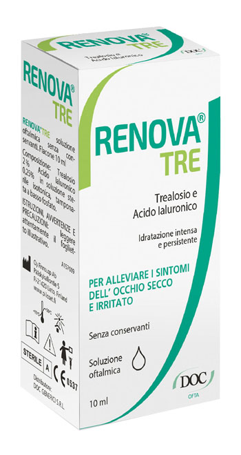 RENOVA TRE COLLIRIO A BASE DI TREALOSIO E ACIDO IALURONICO 10 ML SENZA CONSERVANTI - Newepa Srl