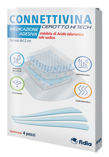CEROTTO CONNETTIVINA HITECH 8 X 12 CM 4 PEZZI - Newepa Srl