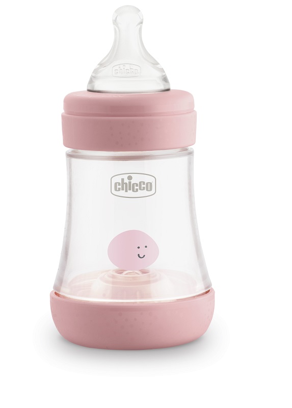 CHICCO BIBERON PERFECT 5 GIRL 150 ML IN SILICONE 1 FORO - Newepa Srl