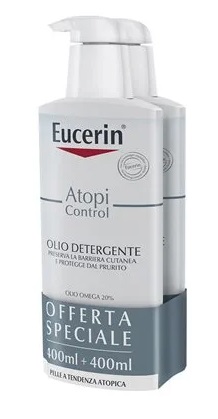 EUCERIN BIPACCO ATOPI OLIO DETERGENTE 400 ML + 400 ML - Newepa Srl