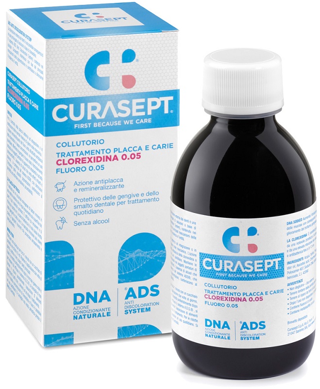 CURASEPT COLLUTORIO 0,05 ADS + DNA 200 ML - Newepa Srl