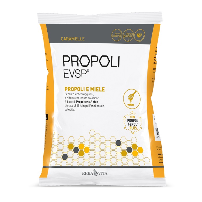 PROPOLI EVSP CARAMELLE PROPOLI MIELE 65 G - Newepa Srl