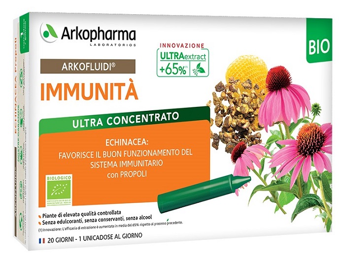 ARKOFLUIDI IMMUNITA' PROPOLI ECHINACEA BIO 20 FIALOIDI 15 ML - Newepa Srl