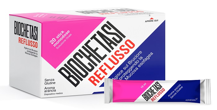 BIOCHETASI REFLUSSO 20 STICK AROMA ARANCIA - Newepa Srl