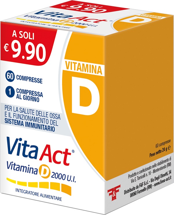 VITA ACT VITAMINA D 2000UI 60 COMPRESSE - Newepa Srl