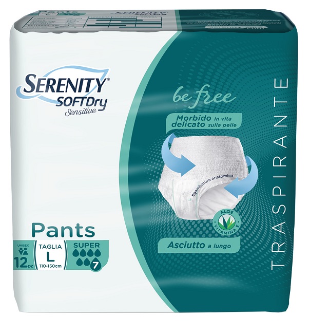 SERENITY PANTS SD SENSITIVE BE FREE SUPER L 12 PEZZI - Newepa Srl