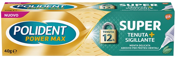 POLIDENT SUPER TENUTA+SIGILLANTE MENTA DELICATA ADESIVO PROTESI DENTALE 40 G - Newepa Srl